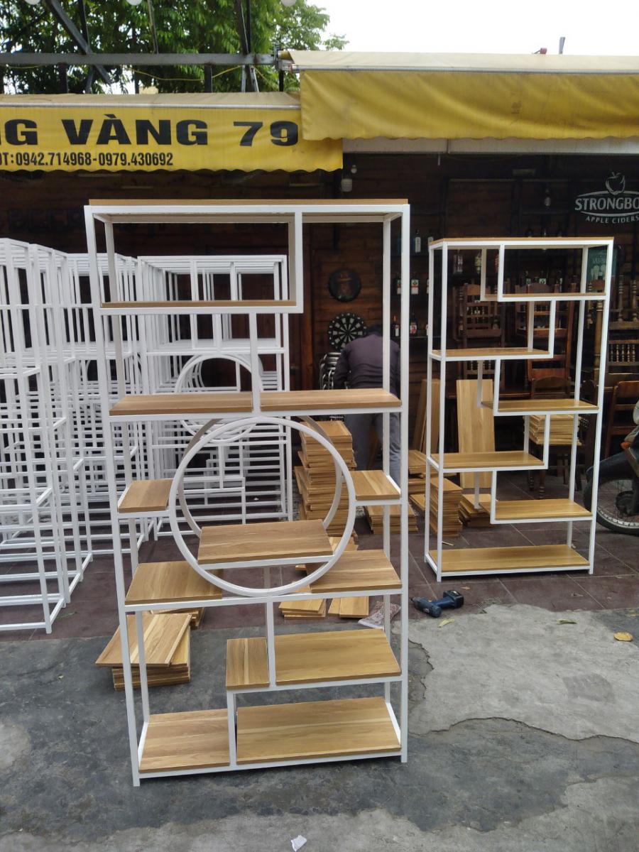 Kệ Trưng Bày Khung Sắt ,Mặt Gỗ Ép Công Nghiệp Ngang 80cm Hải Phòng